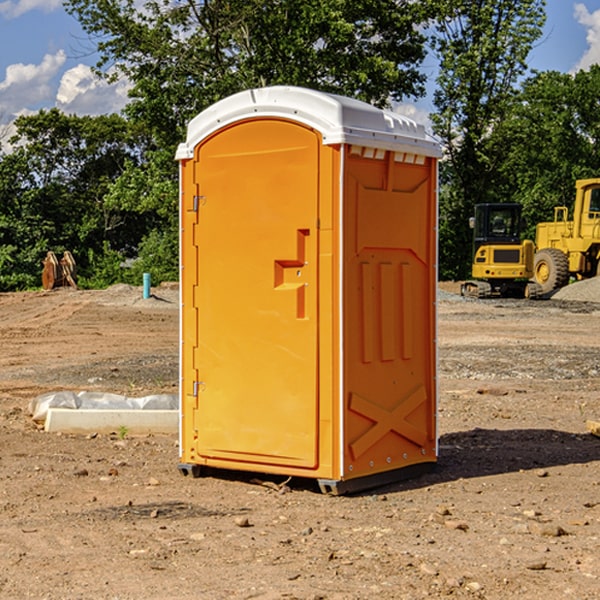 how often are the portable toilets cleaned and serviced during a rental period in Jadwin Missouri